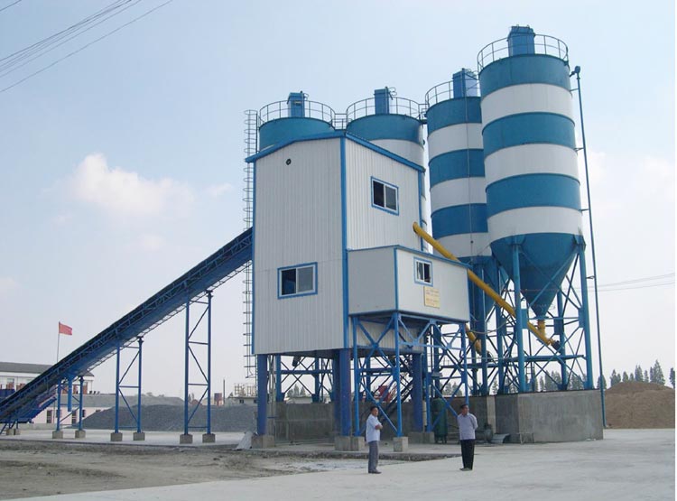 HZS120 бетоносмесительный завод